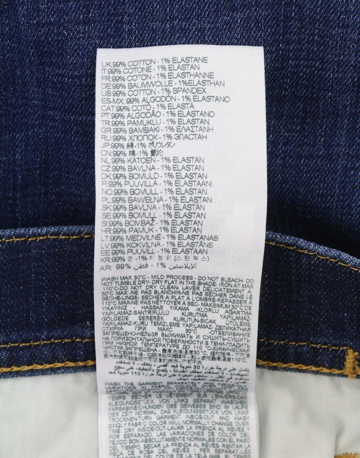 DIESEL 2023 D-Finitive 09F89 Men Jeans W32/L32 Blue Faded Tapered Fit RRP150