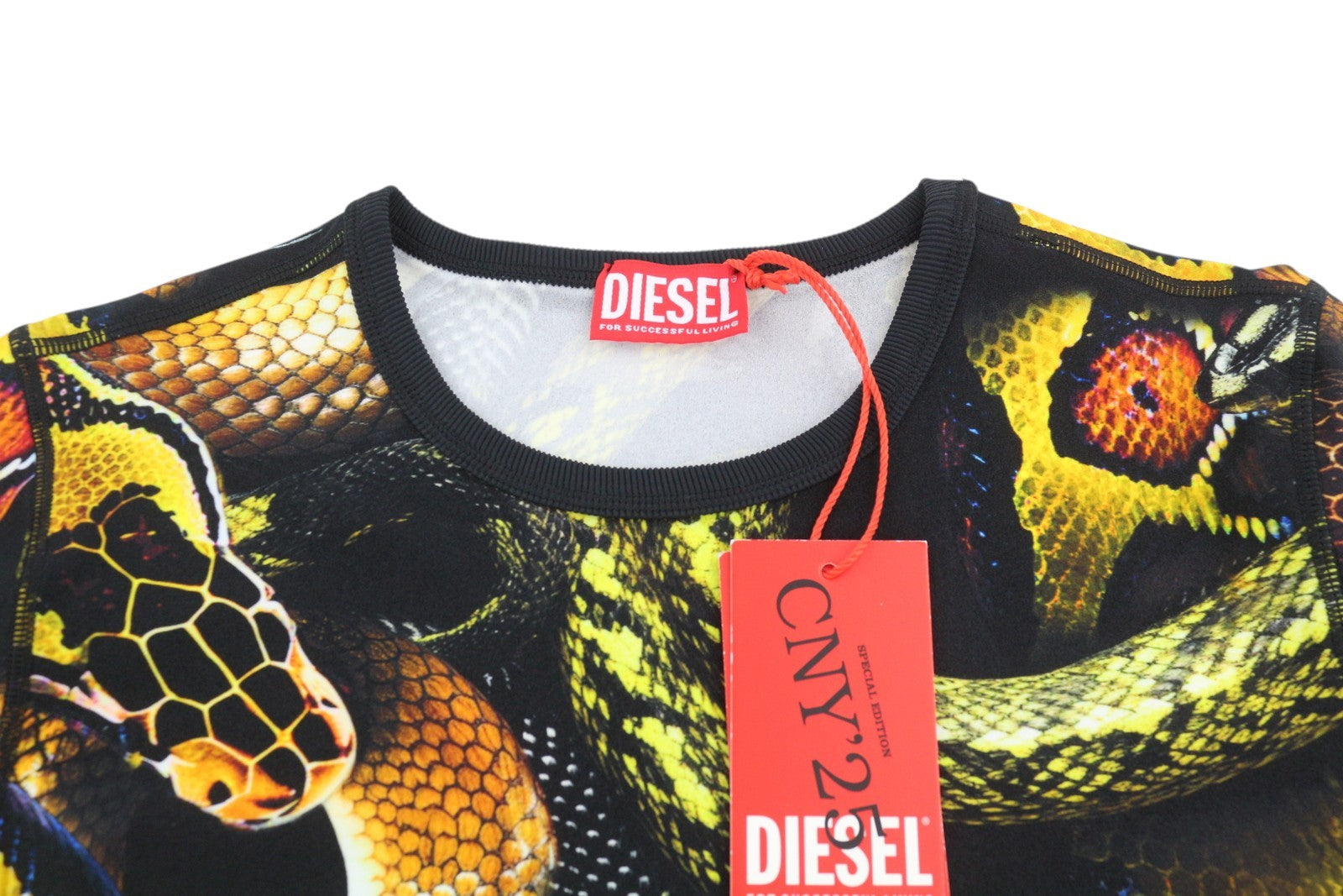 DIESEL CL-T-Uncle-Snake Women T-Shirt M Colourful Short Sleeve RRP230