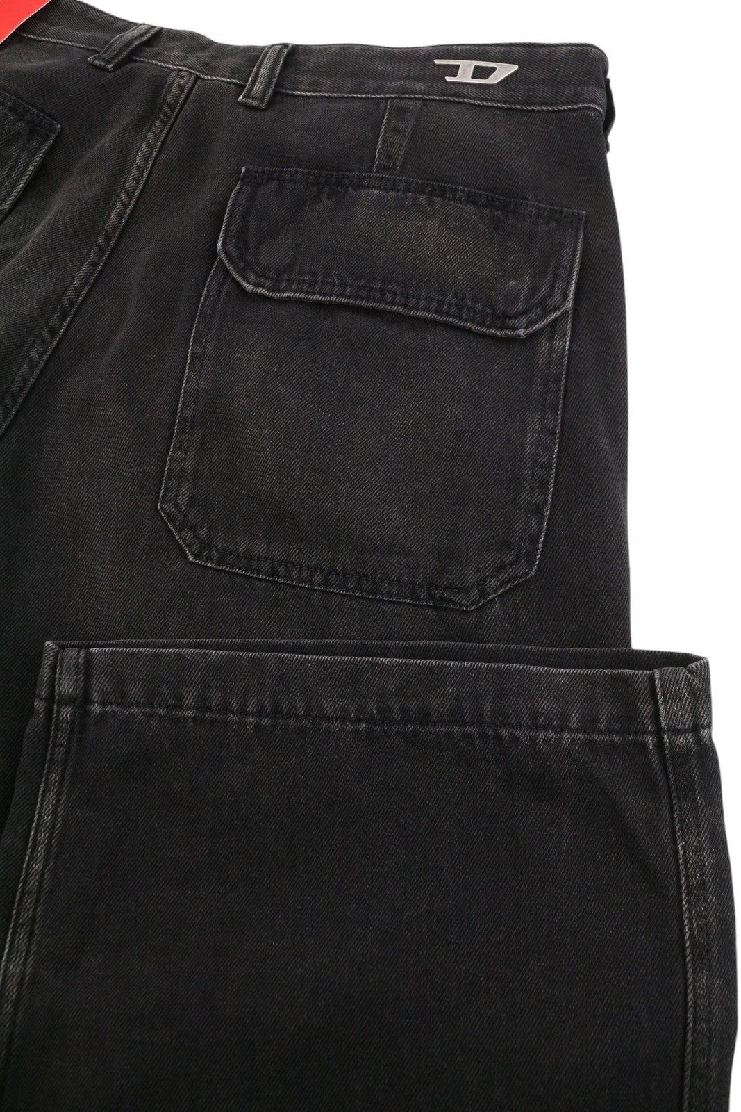DIESEL D-Shift 09J96 Men Jeans W34/L30 Black Relaxed Fit Wide Leg Unisex RRP325