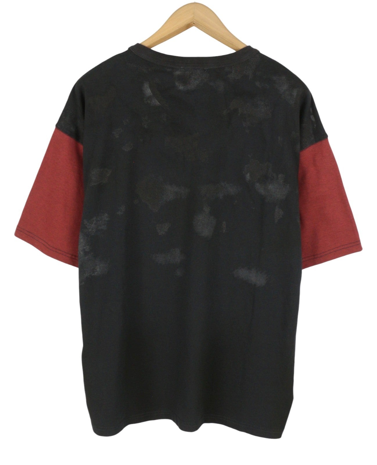 DIESEL T-Boxt-Q4 Men T-Shirt L Black Patterned Oversized Crew Short Sleeved