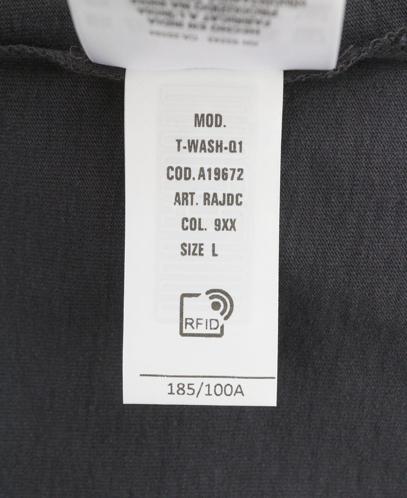 DIESEL T-Wash-Q1 Men T-Shirt L Grey Faded Patterned Oversized Short Sleeve