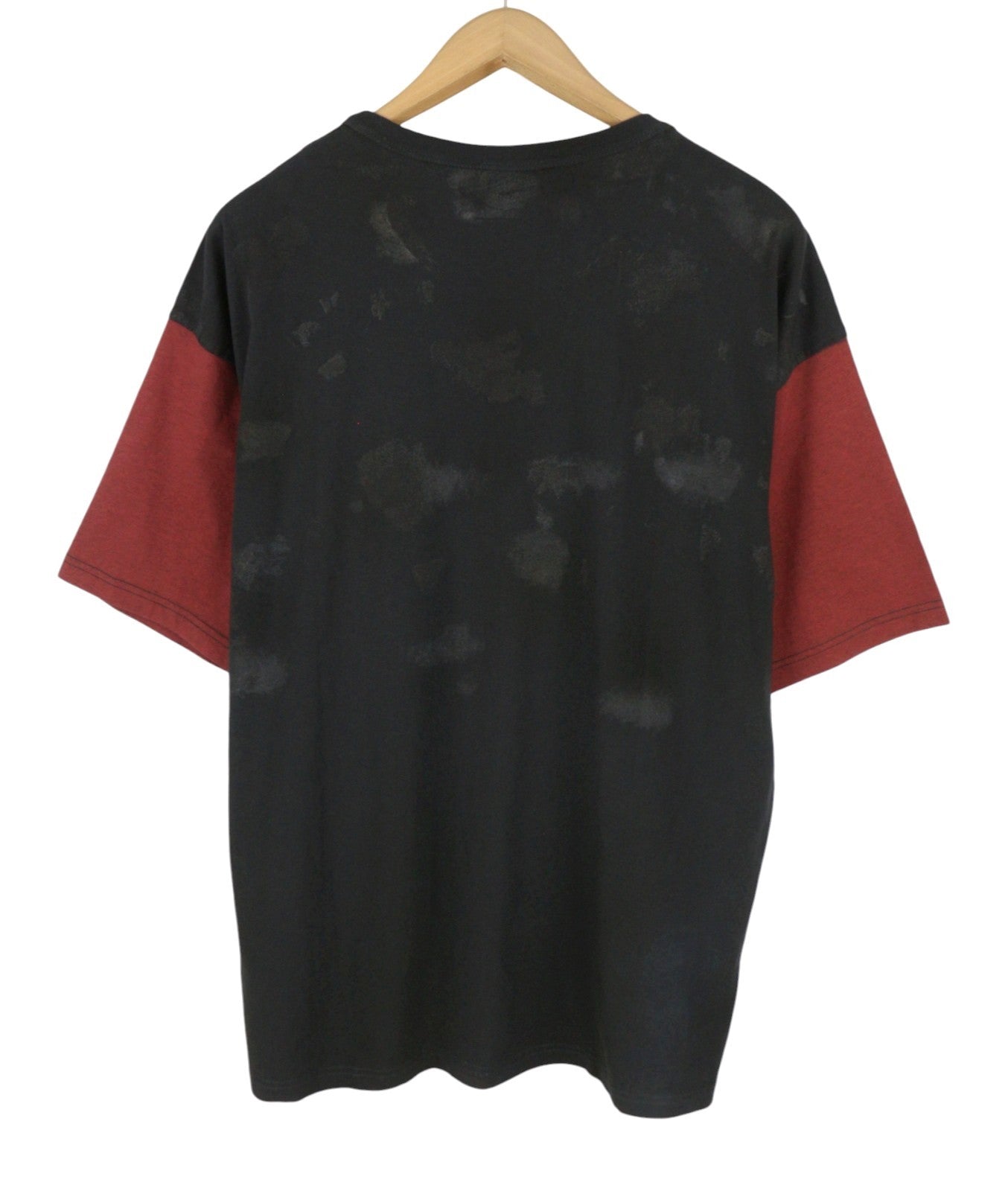 DIESEL T-Boxt-Q4 Men T-Shirt L Black Patterned Oversized Crew Short Sleeve