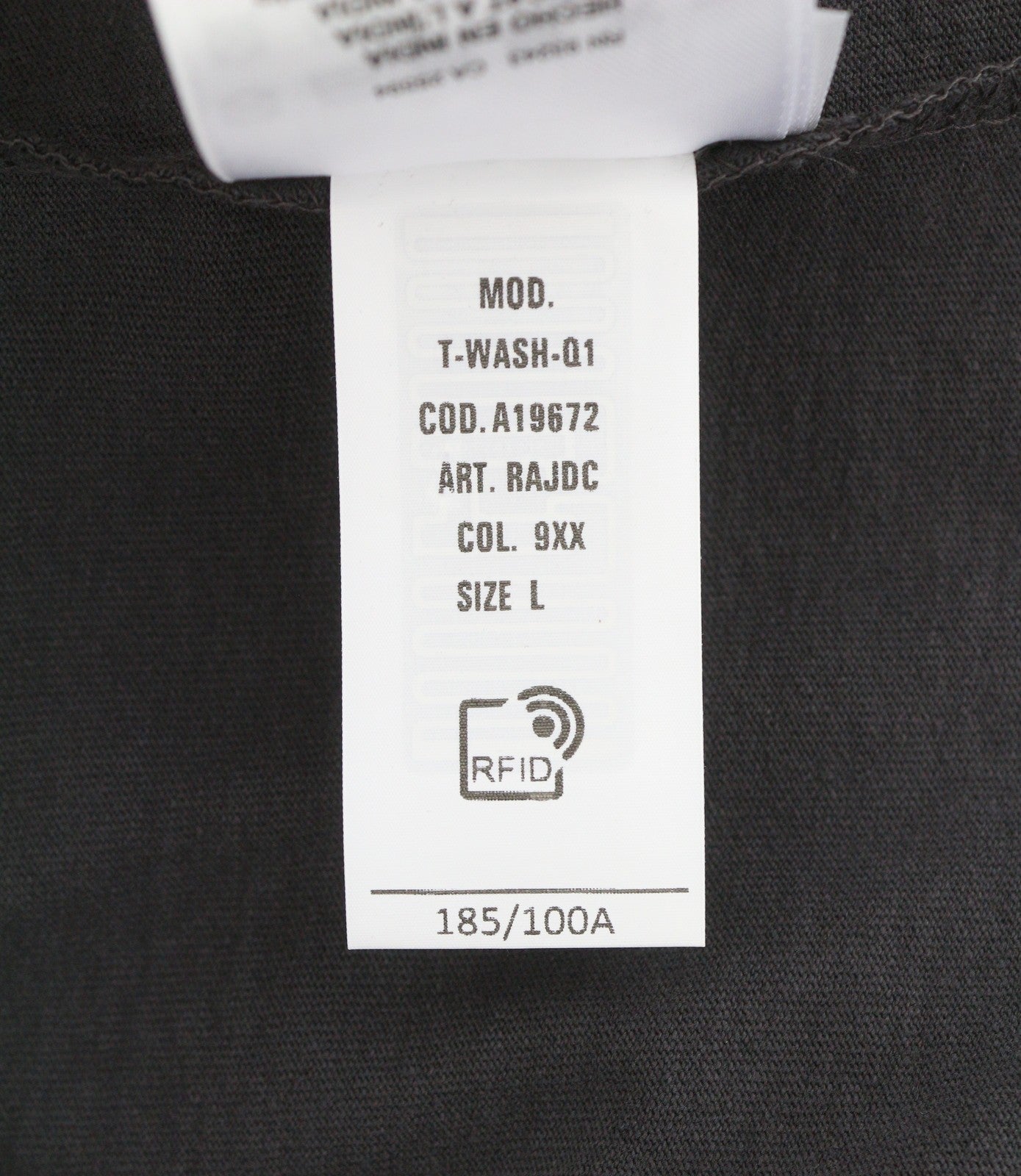 DIESEL T-Wash-Q1 Men T-Shirt L Grey Faded Patterned Oversized Short Sleeved