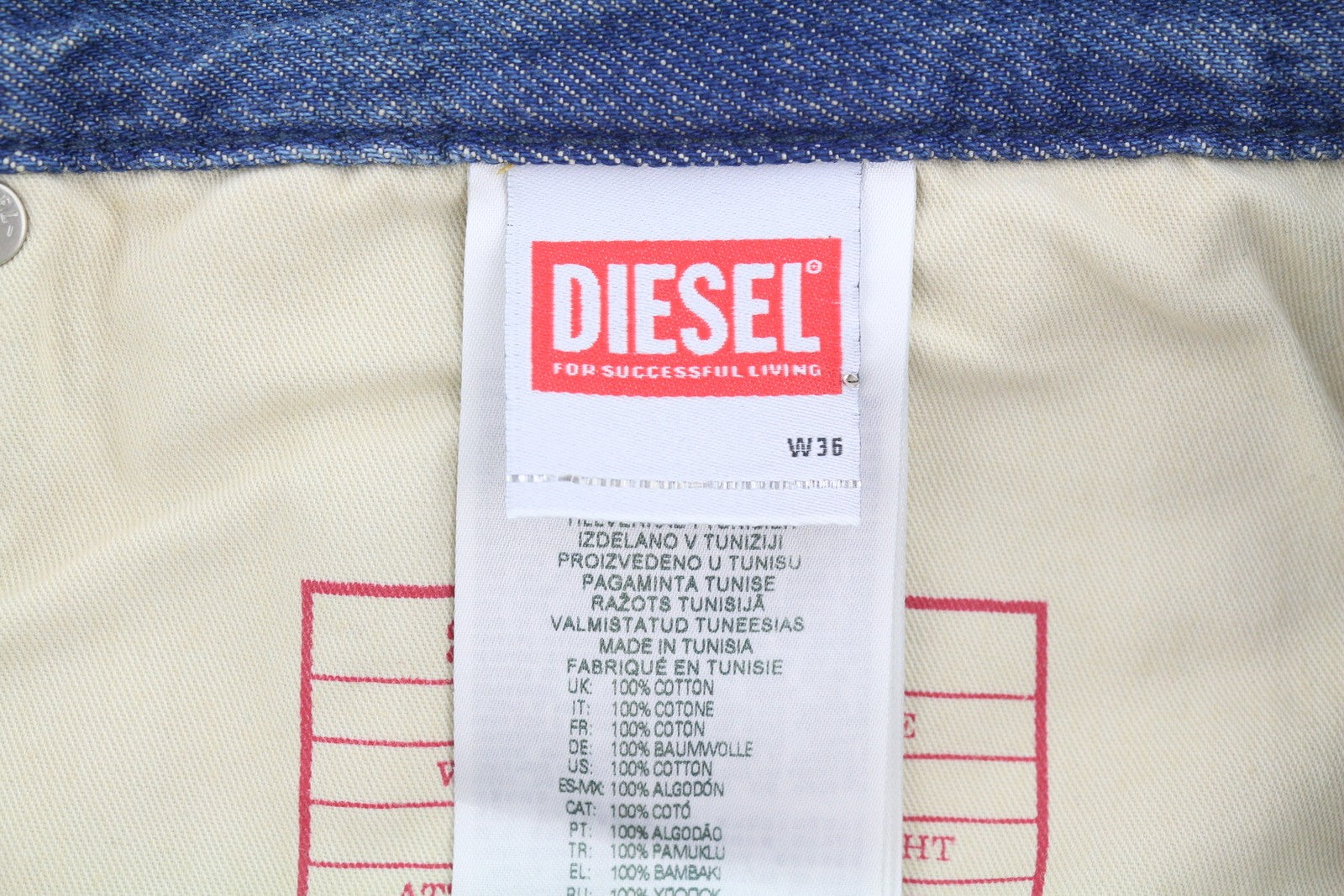 DIESEL 2001 D-Macro 0NJAN Men Jeans W36/L30 Blue Loose Fit Straight Leg RRP175
