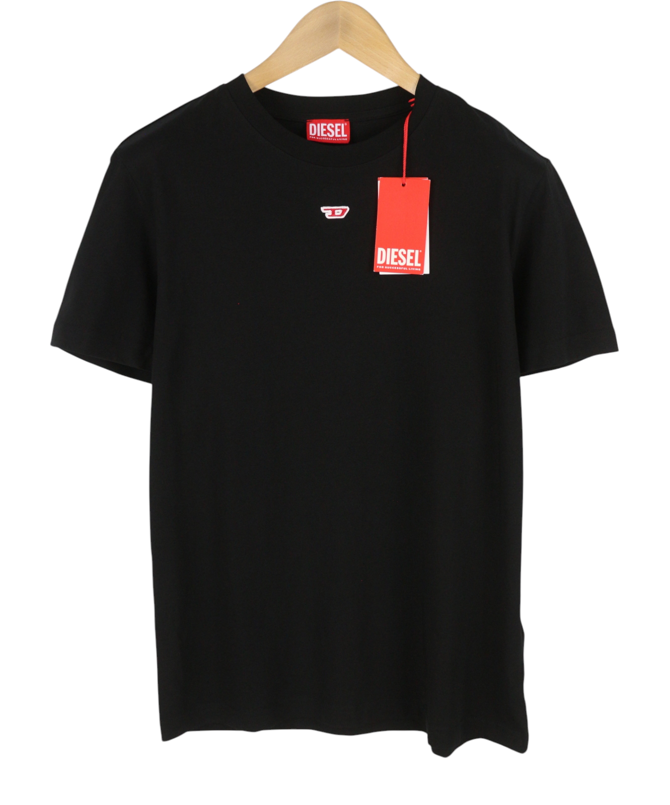 DIESEL T-Diegor-D Men T-Shirt 3XL Black Cotton Tricot Crew Neck Short Sleeve