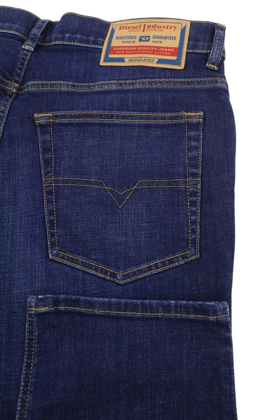DIESEL 2023 D-Finitive 09F89 Men Jeans W32/L32 Blue Faded Tapered Leg RRP150