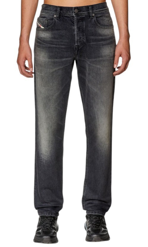 DIESEL 2023 D-Finitive 09G20 Men's Jeans W30/L32 Grey Whiskers Faded Regular