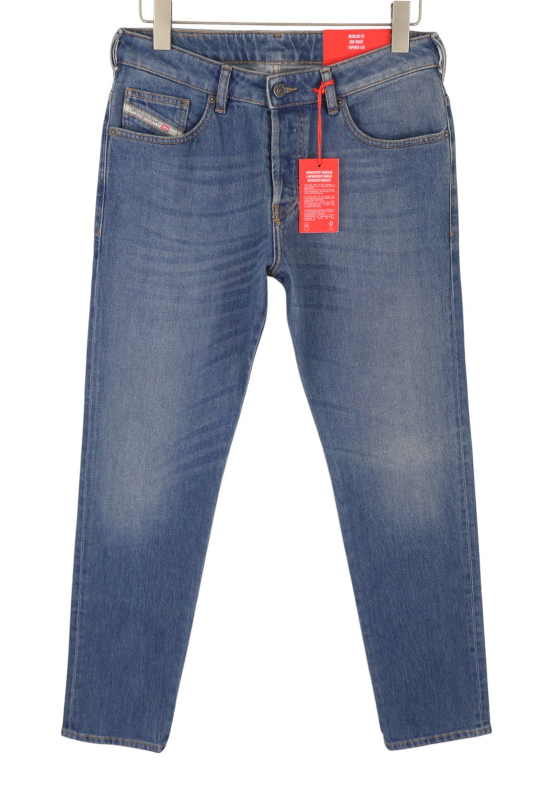 DIESEL D-Yennox 09G83 Men's Jeans W30/L32 Blue Whiskers Faded Regular Tapered