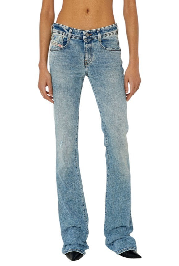 DIESEL 1969 D-Ebbey 09E86 Women's Jeans W30/L32 Blue Faded Low Waist Bootcut