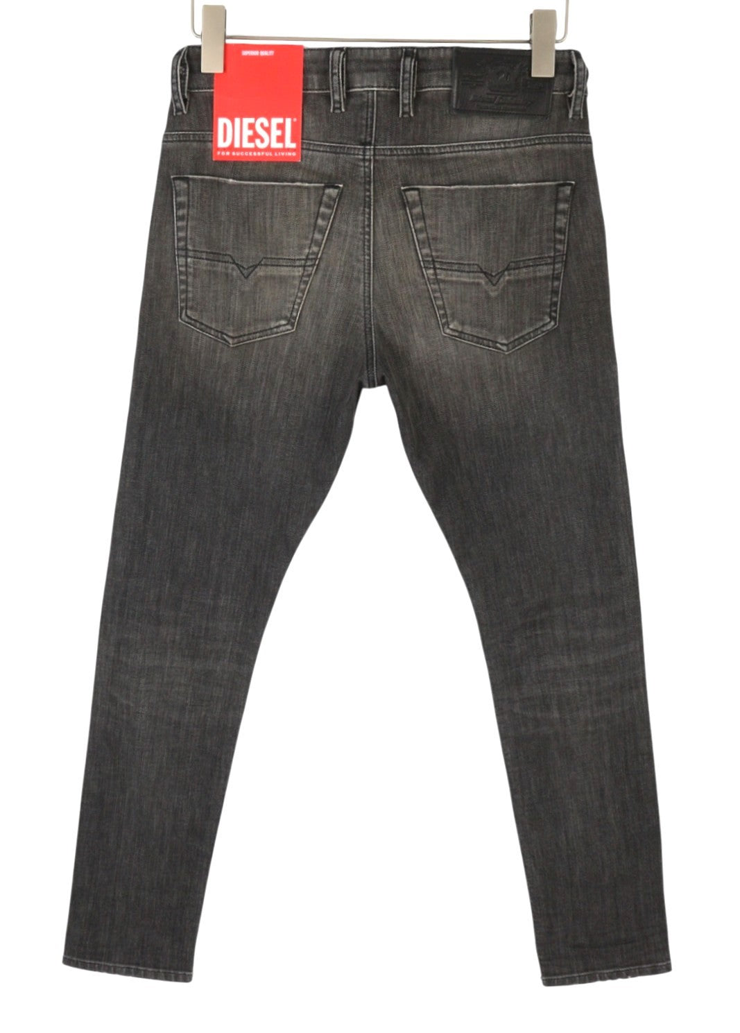 DIESEL Krooley Jogg 09F01 Men's Jeans W28/L32 Black Whiskers Faded Slim Fit