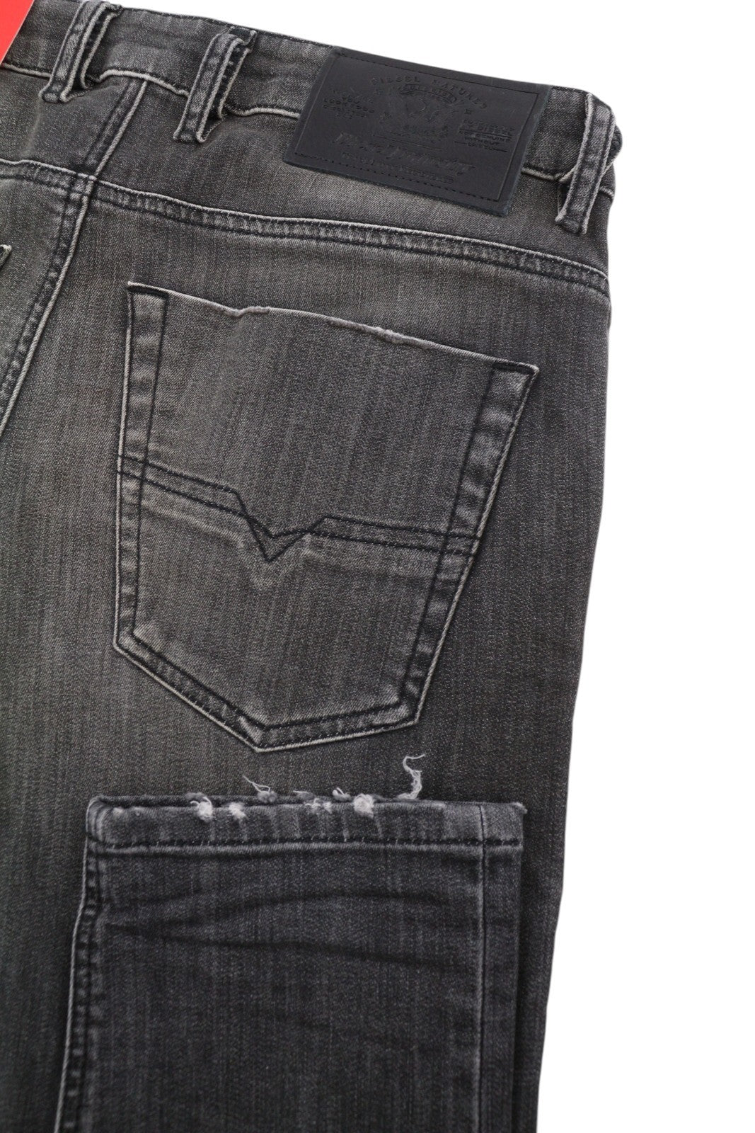 DIESEL Krooley Jogg 09F01 Men's Jeans W28/L32 Black Whiskers Faded Slim Fit