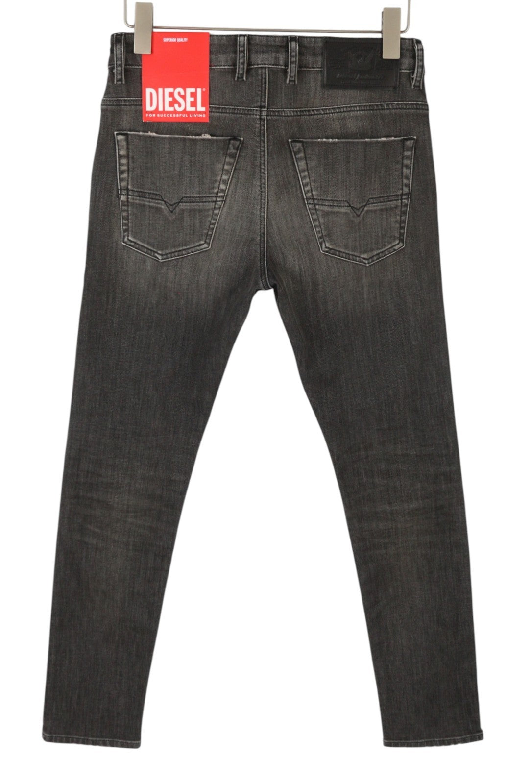 DIESEL Krooley Jogg 09F01 Men's Jeans W28/L32 Black Whiskers Faded Slim Fit