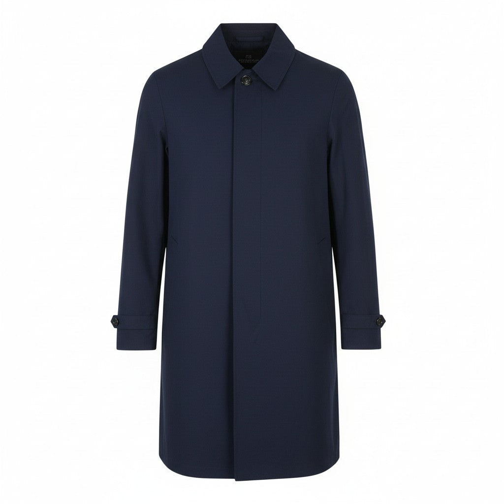 SCOTCH & SODA Men's Jacket M Dark Blue Double Garment Hidden Button Mid-Length