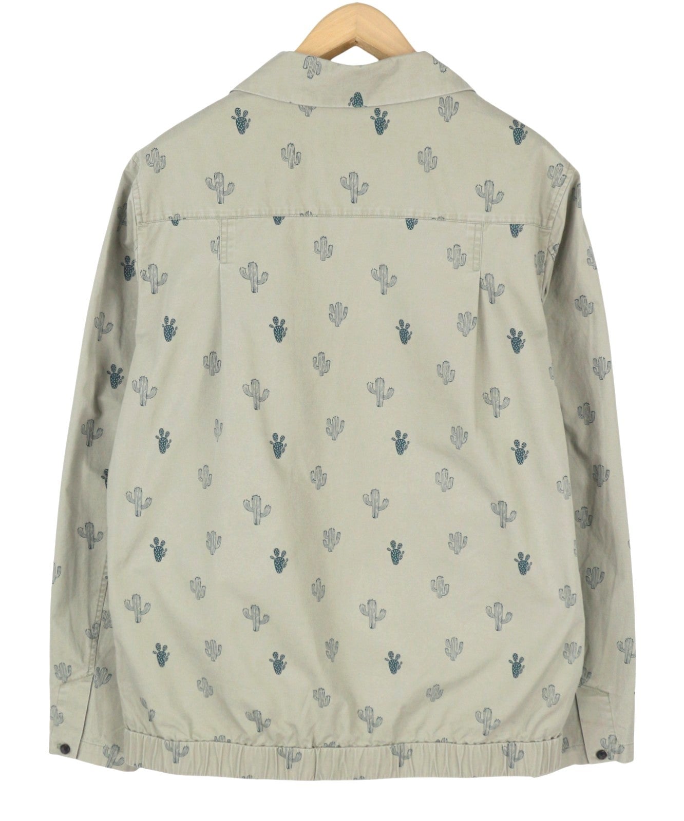 SCOTCH & SODA Men's Jacket M Grey Cactus Over Print Button-Up Lightweight