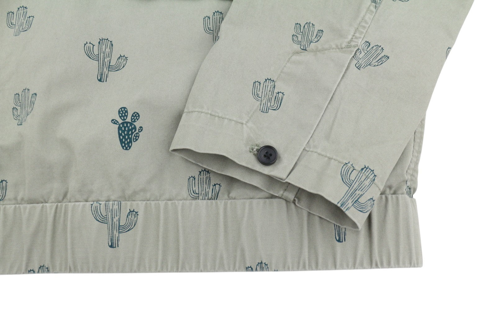SCOTCH & SODA Men's Jacket M Grey Cactus Over Print Button-Up Lightweight