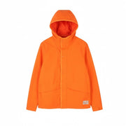 SCOTCH & SODA Men's Jacket L Orange Hooded Unlined Full Zip Lightweight