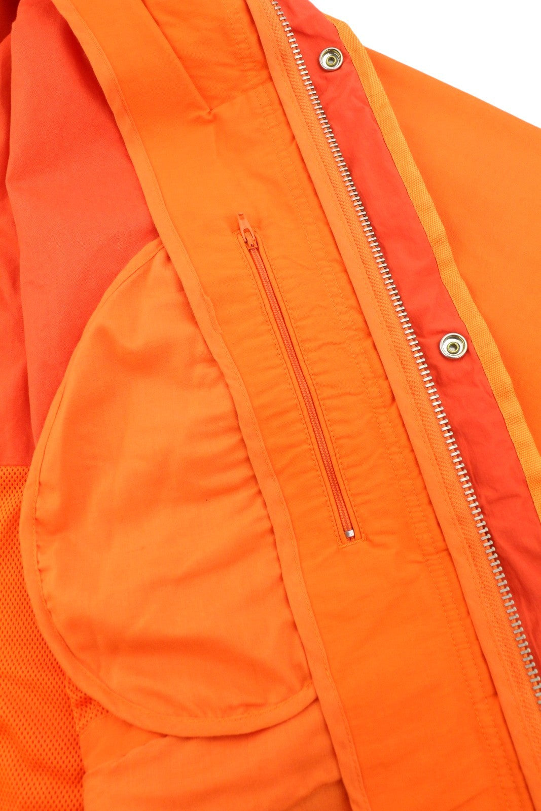 SCOTCH & SODA Men's Jacket L Orange Hooded Unlined Full Zip Lightweight