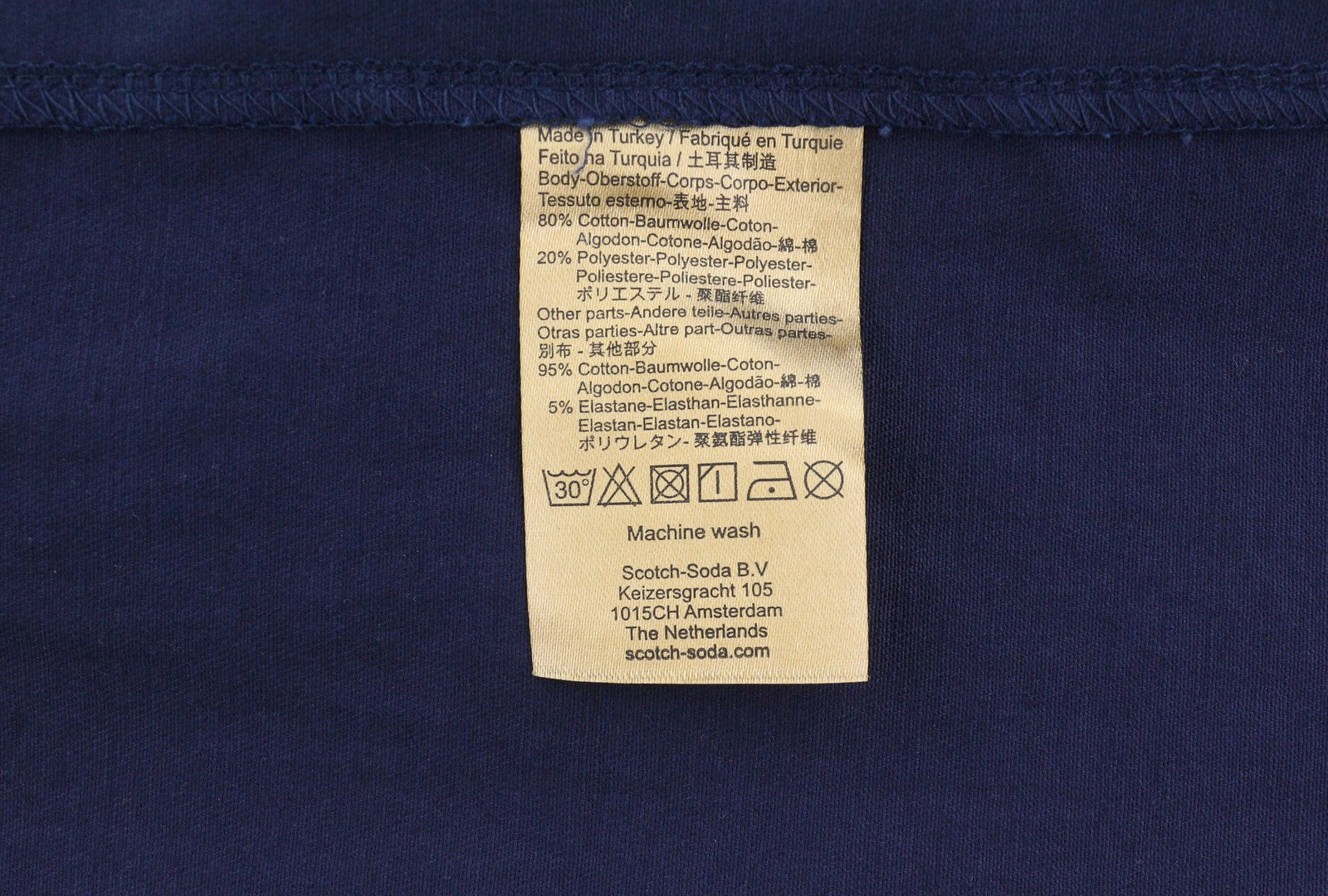 SCOTCH & SODA Men's Jacket M Blue Pinstriped Half Zip Hooded Lightweight Anorak