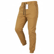 AMERICAN EAGLE OUTFITTERS Twill Jogger Men's Trousers L Brown Flex Stretch