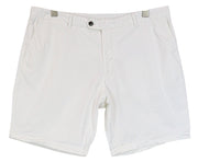 SUITSUPPLY Porto Men Shorts UK38R W37 White Cotton Stretch Summer Flat Front