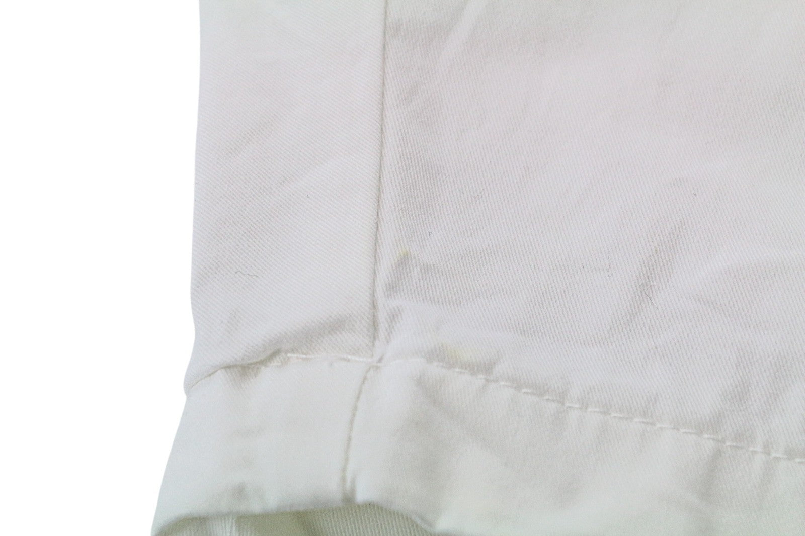 SUITSUPPLY Porto Men Shorts UK38R W37 White Cotton Stretch Summer Flat Front