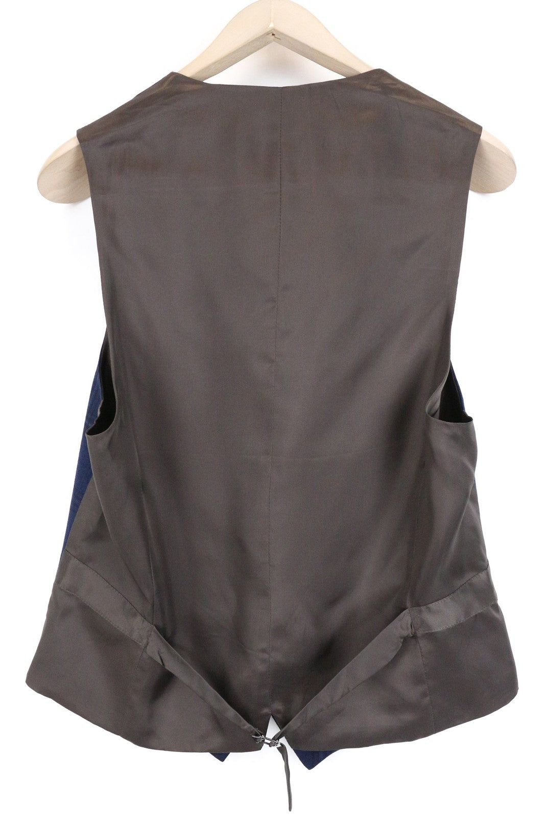 SUITSUPPLY Ferrara Men Waistcoat UK38R Blue Wool Cashmere Checked Pattern Lined