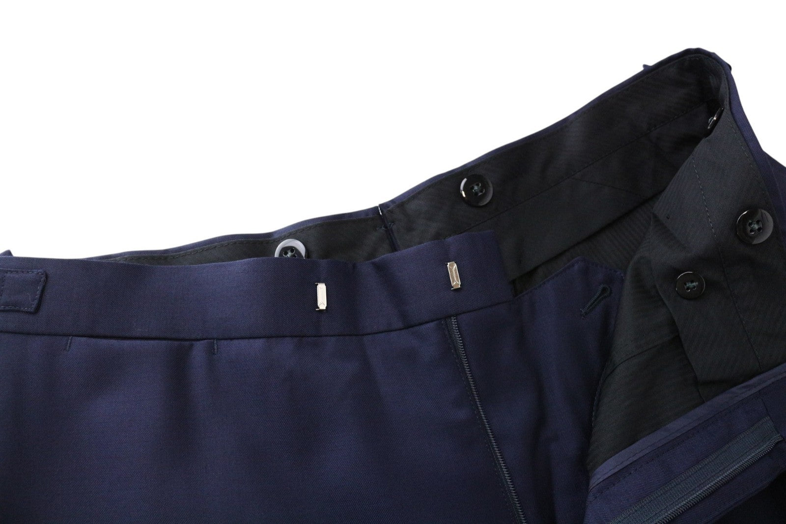 SUITSUPPLY U-Neck Men Suit UK40R Tux Trousers Waistcoat Pure Wool Blue 2 Piece