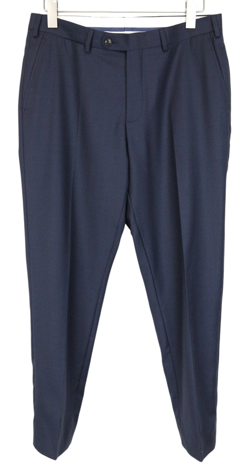 SUITSUPPLY La Spalla Men Suit UK38S Single-Breasted Pleated Wool Blue 2 Piece