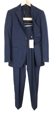 SUITSUPPLY Lazio Men Suit UK32R Lined Pure Wool Super 110's Slim Blue 2 Piece
