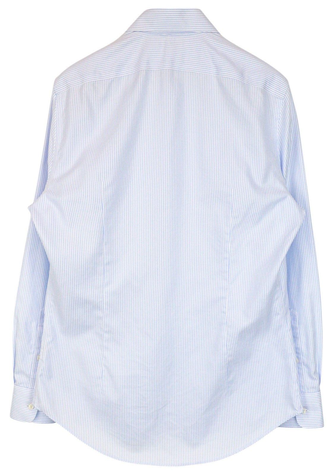 SUITSUPPLY Men Shirt 42/16 1/2 Blue Extra Slim Pure Cotton Striped Button-Up