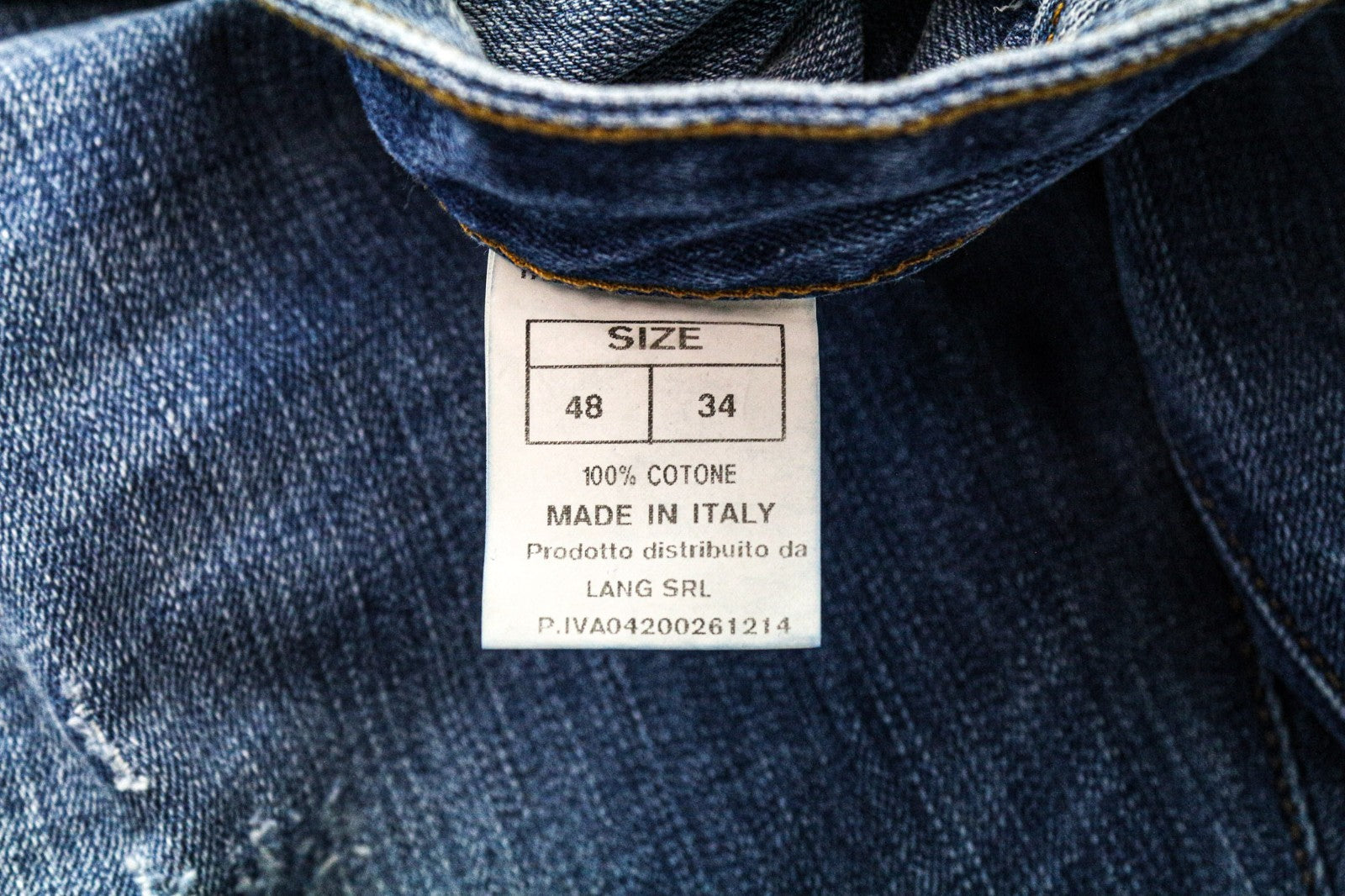 TAKESHY KUROSAWA Men Jeans W34 Slim Pure Cotton Blue Washed Button-Fly