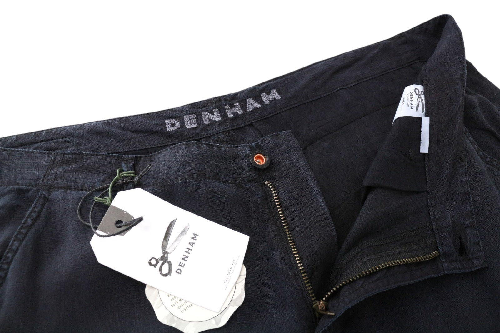 DENHAM Tara Women Trousers W30/L28 Relaxed Fit Black Casual Cargo