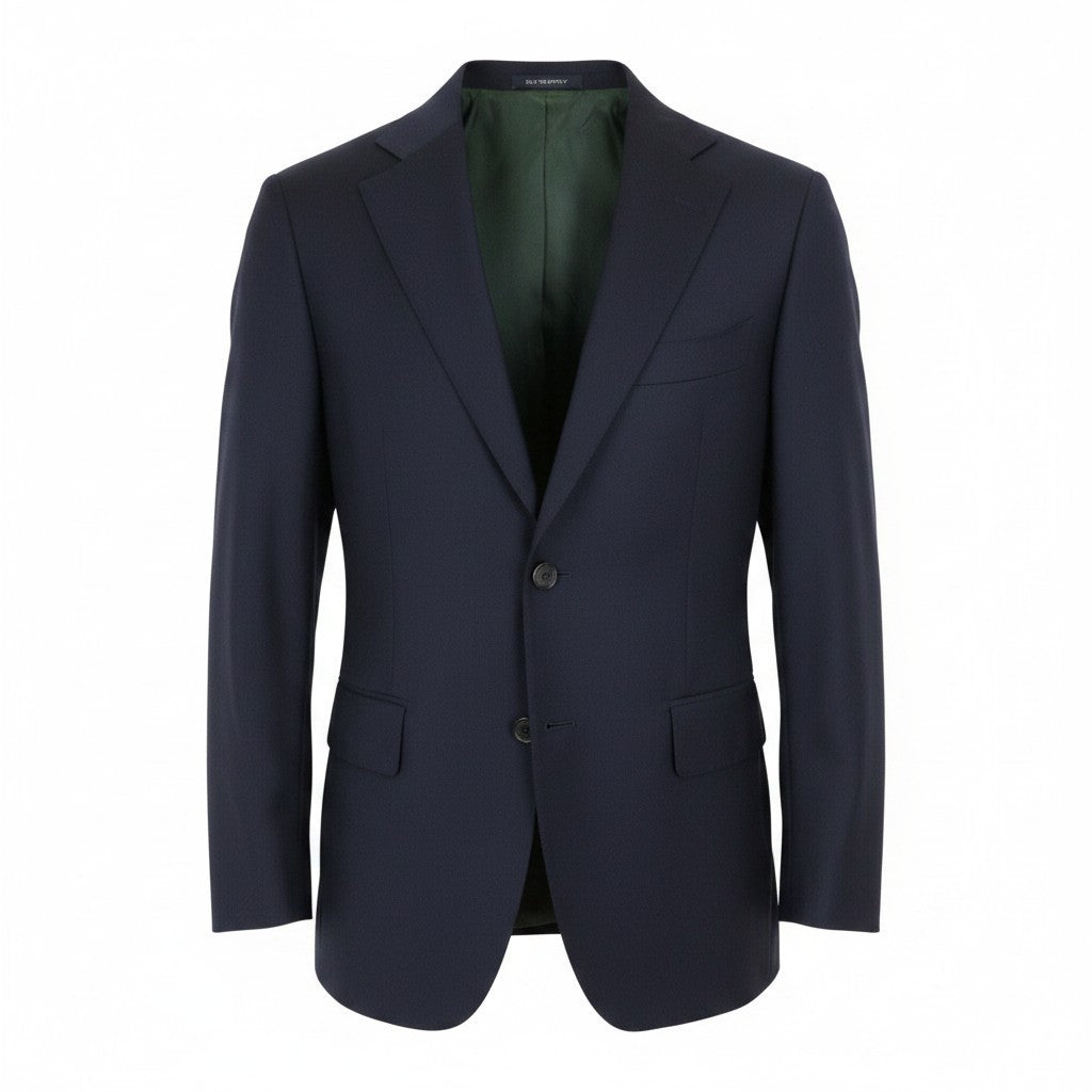 SUITSUPPLY La Spalla Men Blazer UK38S Blue Pure Wool Single-Breasted Lined