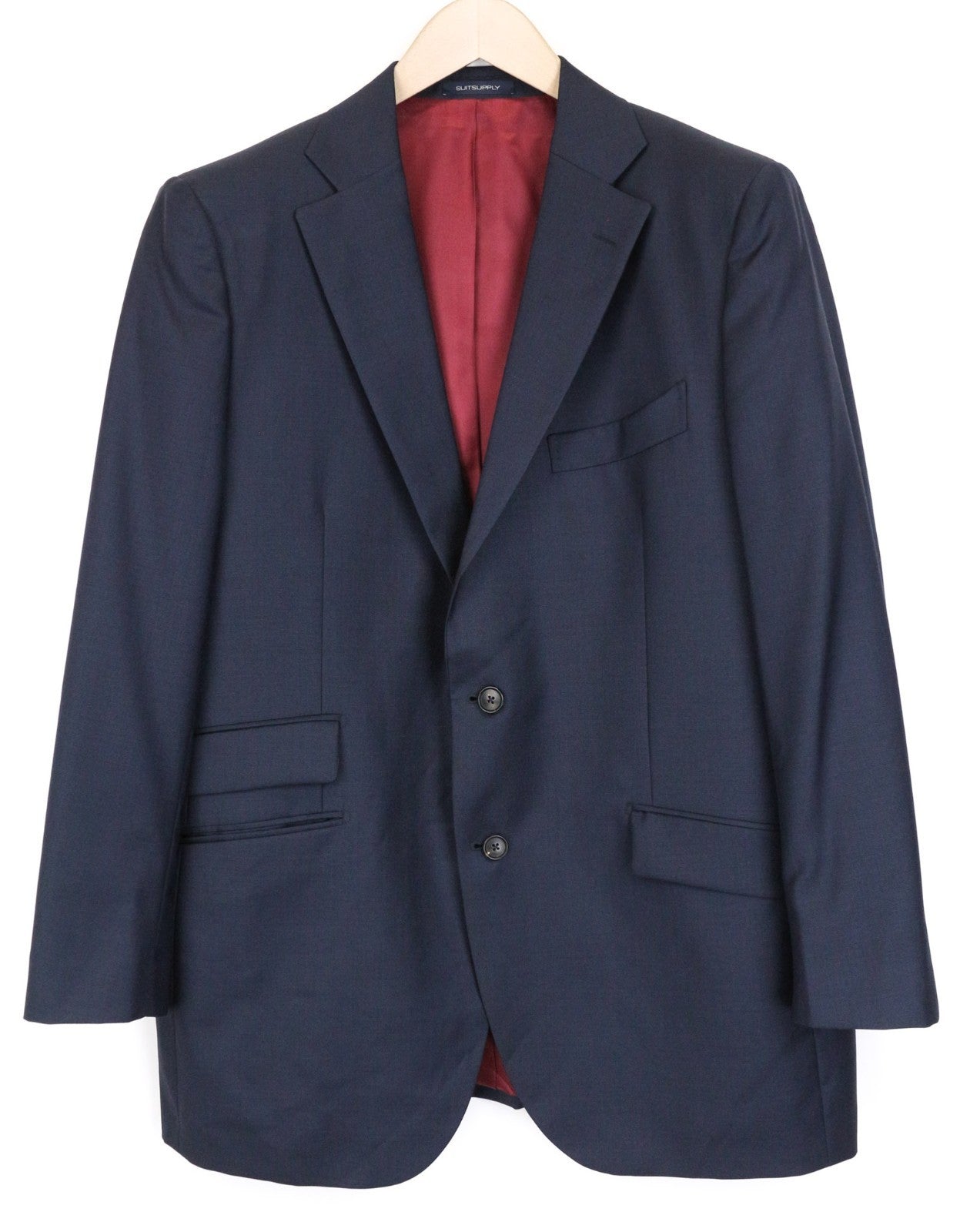 SUITSUPPLY La Spalla Men Suit UK46R Single-Breasted Classic Wool Blue 2 Piece