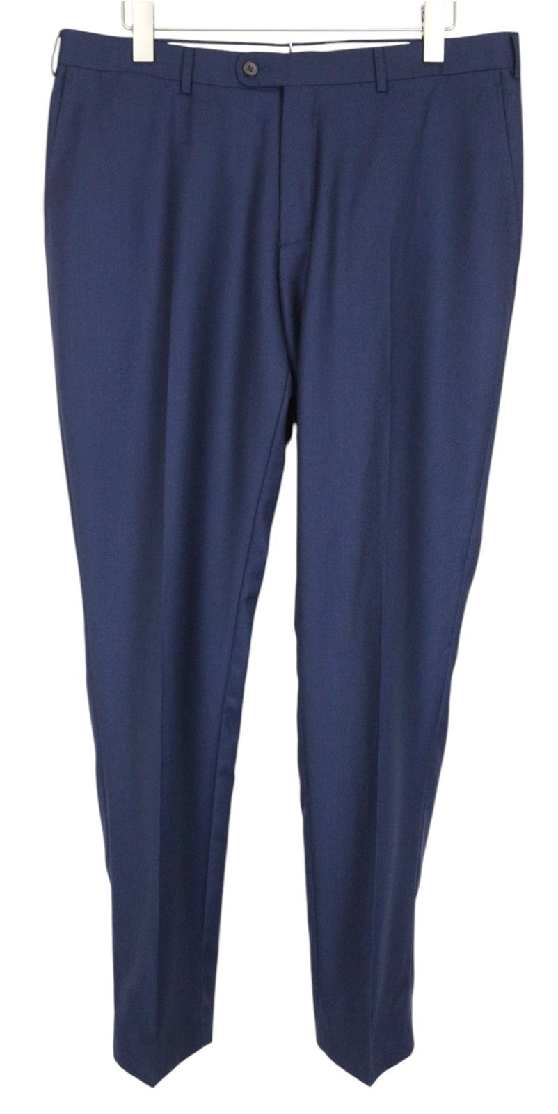 SUITSUPPLY La Spalla Men Suit UK44R Classic Lined Pleated Pure Wool Blue 2 Piece