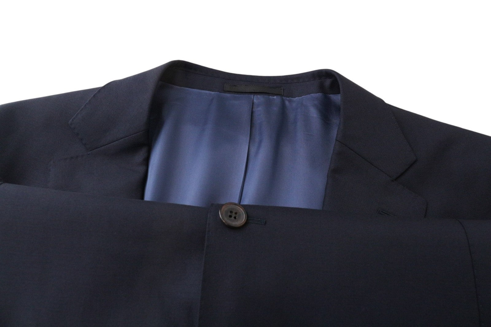 SUITSUPPLY Havana Blueline Men Suit UK54S Pleated Classic Pure Wool Blue 2 Piece