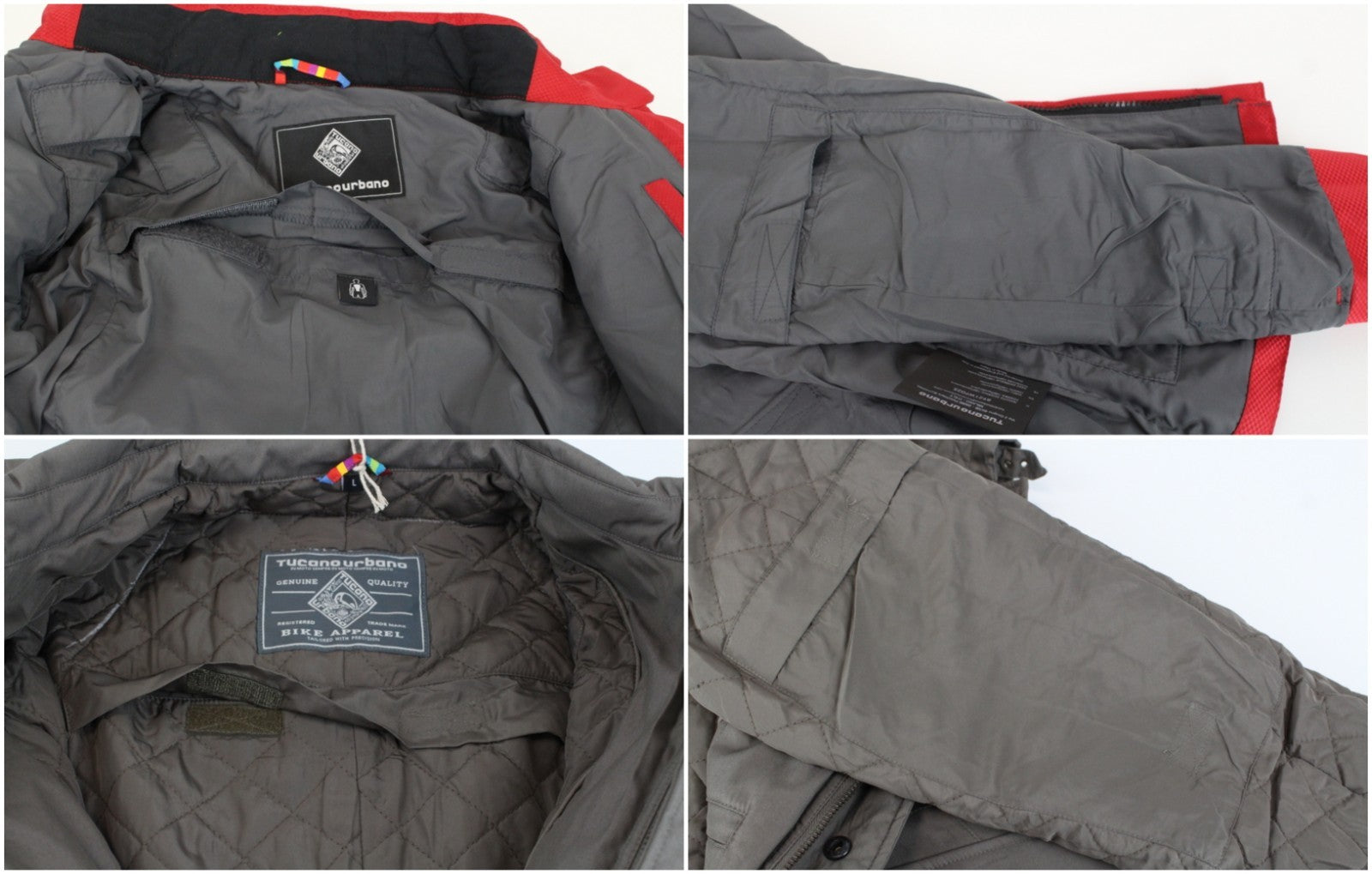 TUCANO URBANO Freccia Women Jacket 2XS Grey Water-repellent Lined Collared Moto