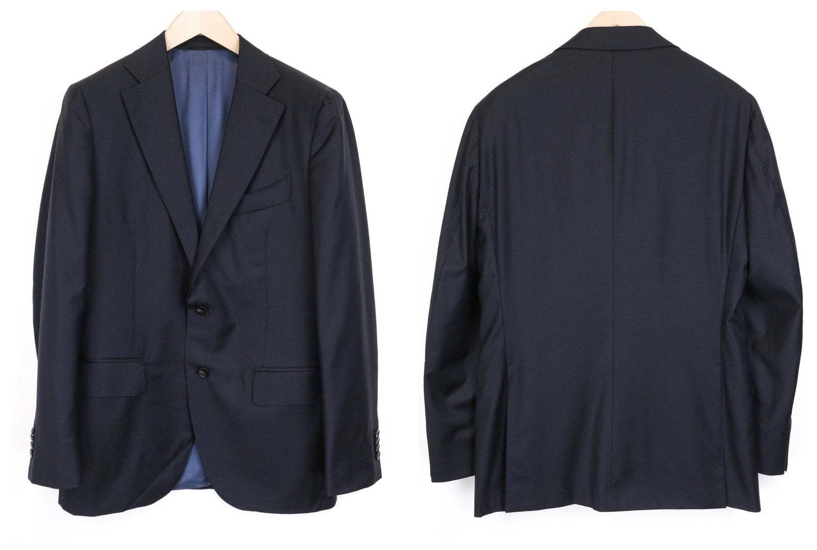 SUITSUPPLY La Spalla Men Suit UK40R Blue Slim 3-Piece Wool S110s Perennial
