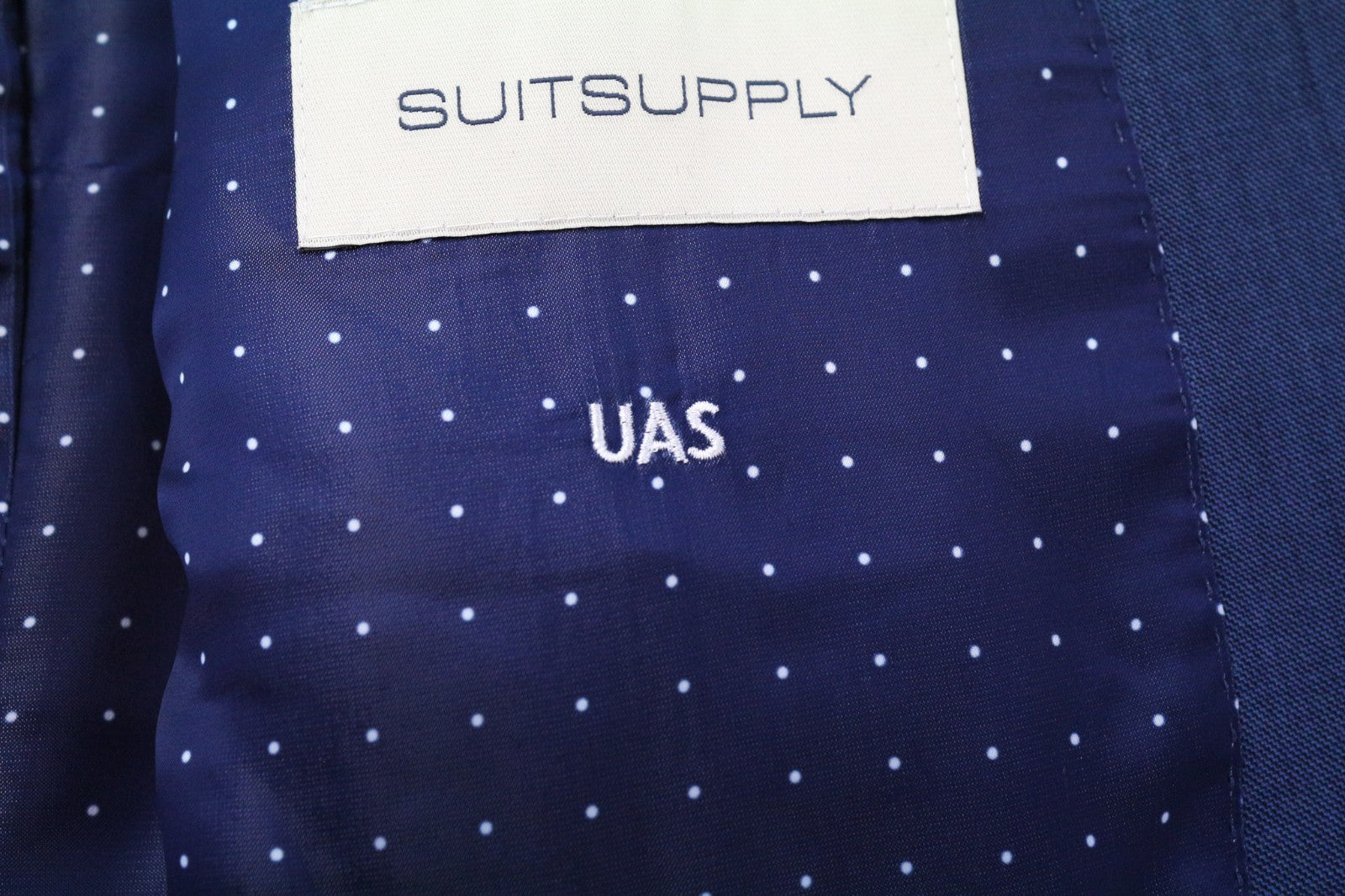 SUITSUPPLY La Spalla Men Blazer UK48S Mid Blue Slim Wool S150s Sharkskin Classic