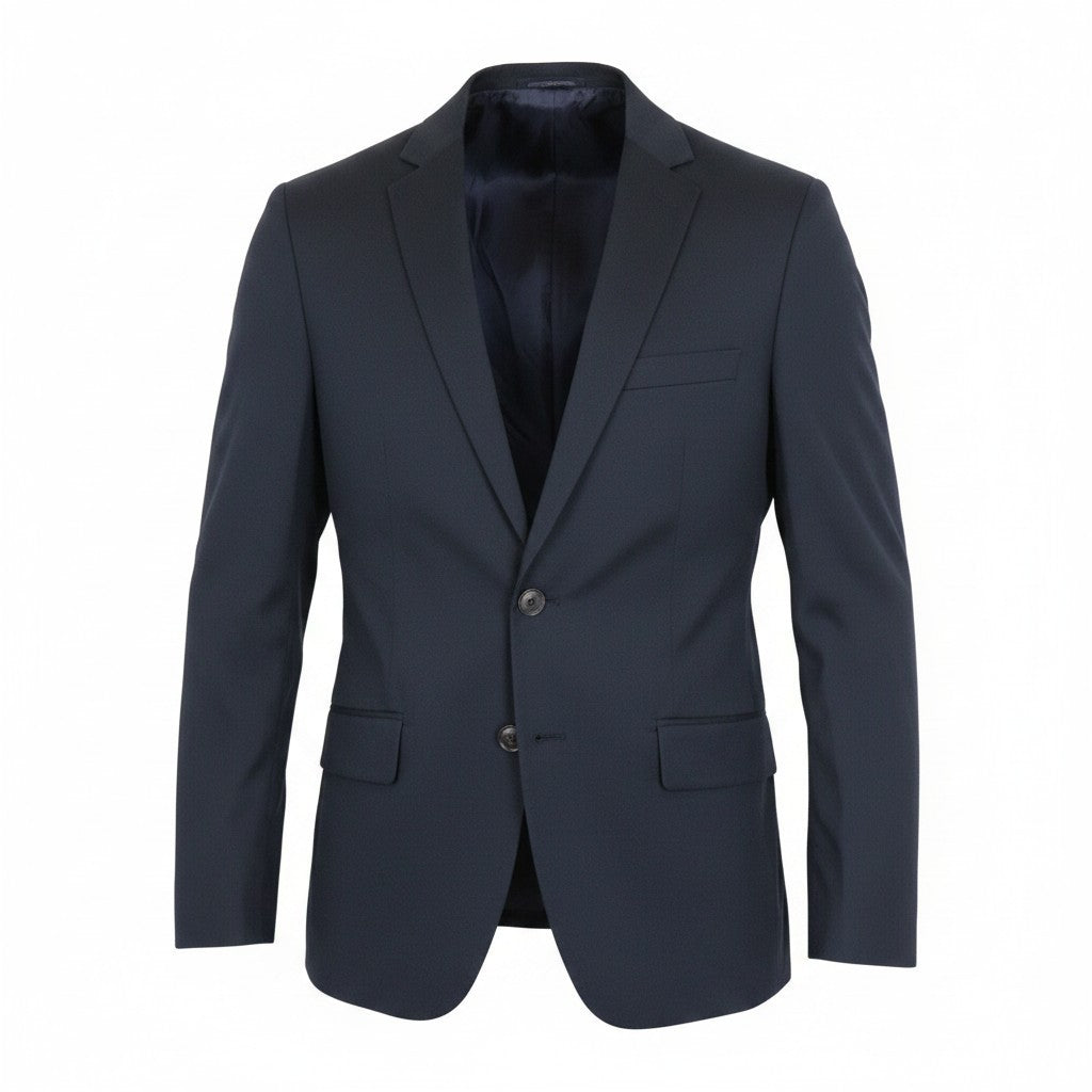 SCOTCH & SODA Men Blazer S Blue Cotton Stretch Half-Lined Two-Button Classic