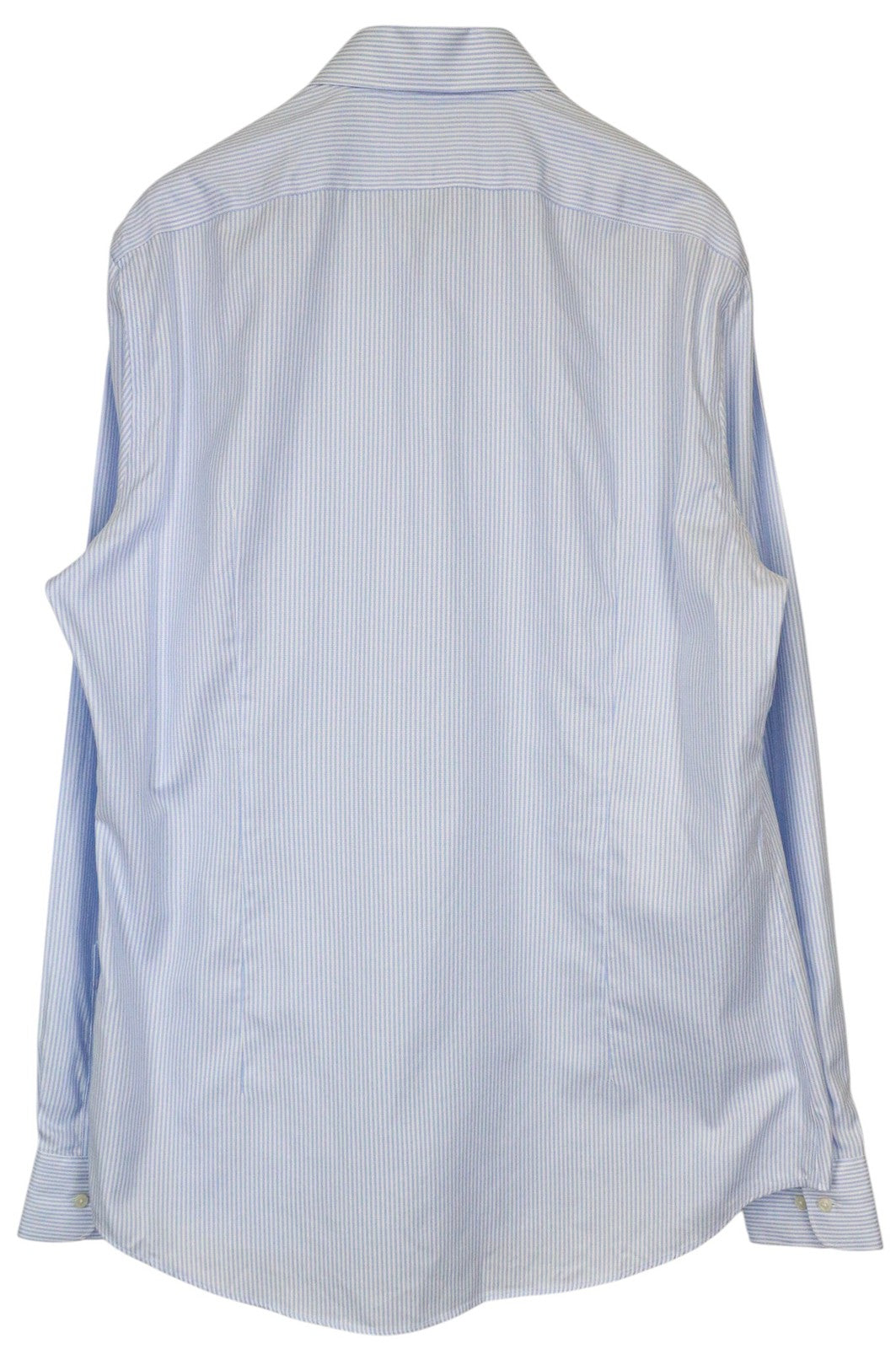 SUITSUPPLY Men Shirt 45L/17 3/4L Extra Slim Blue Pure Cotton Striped Pattern