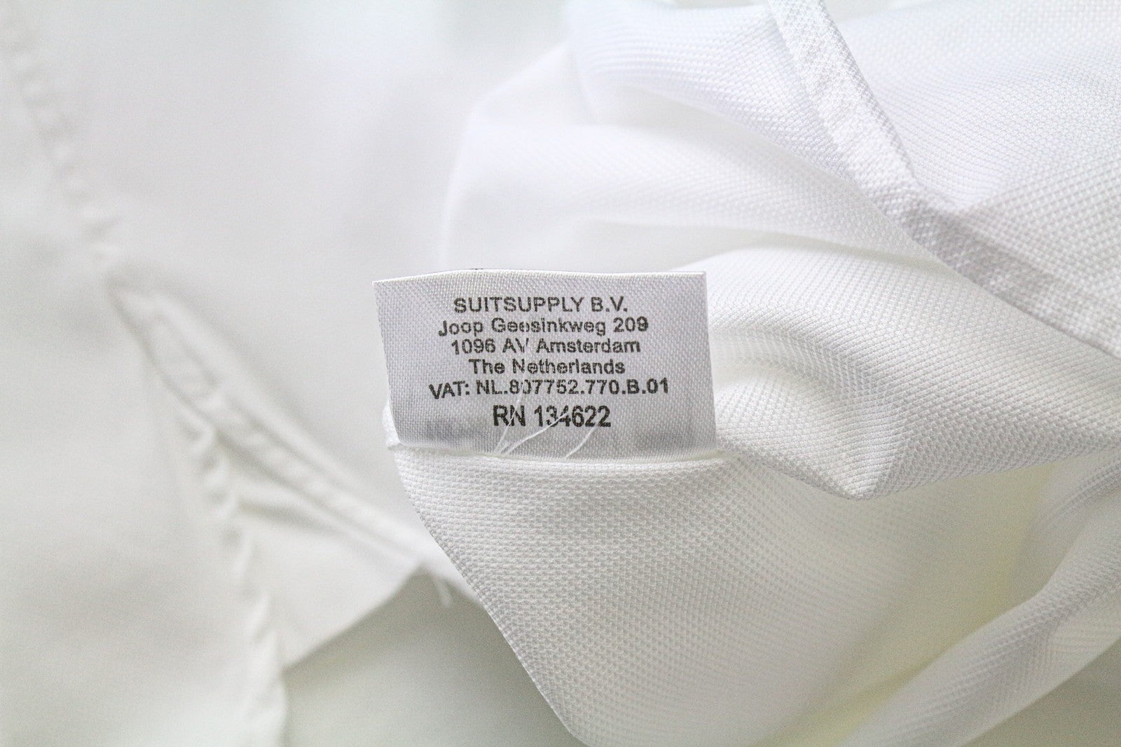 SUITSUPPLY Men Shirt 37/14 1/2 White Pure Cotton Long Sleeved Button-Up Classic