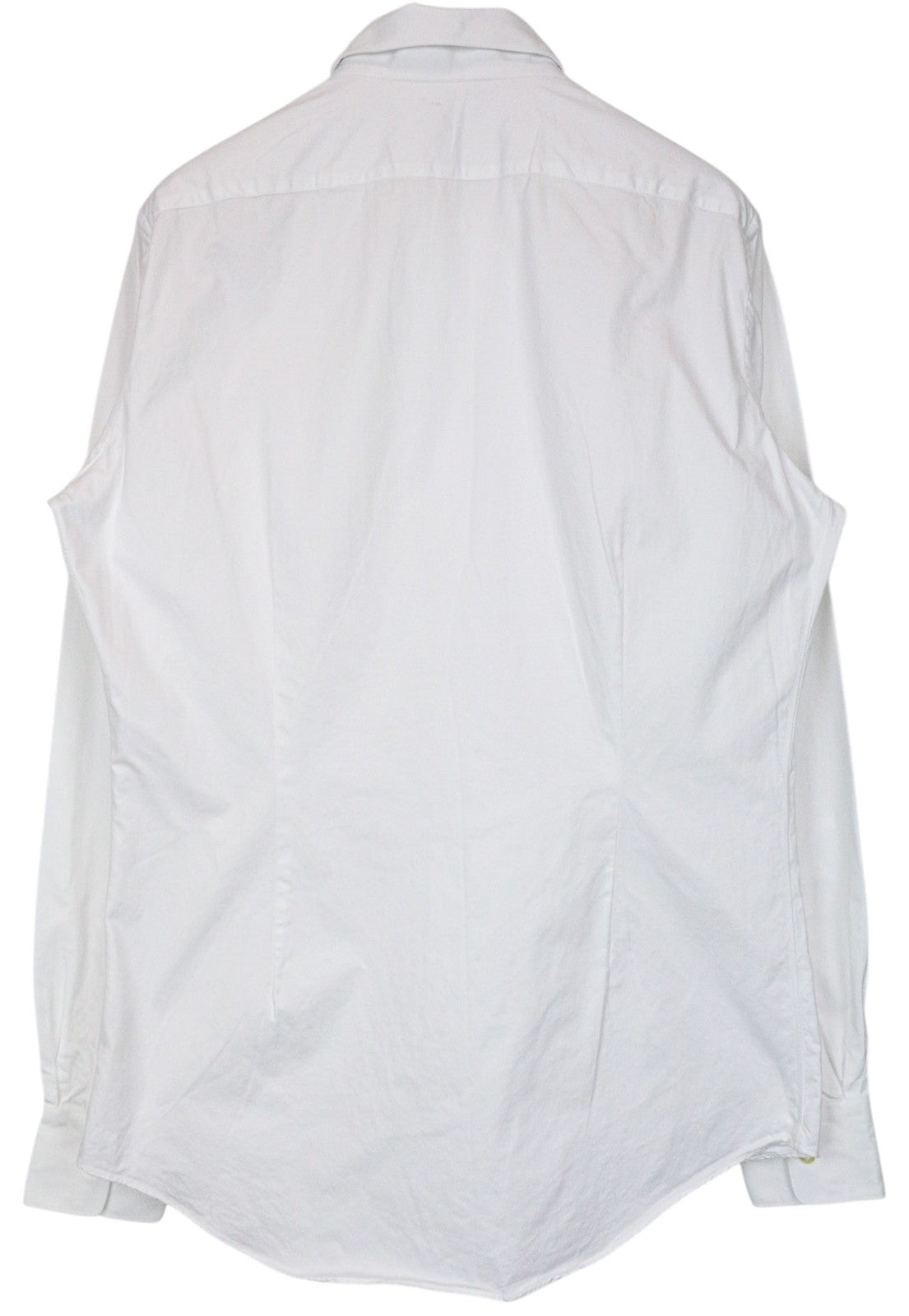 SUITSUPPLY Men Shirt ~L Extra Slim White Pure Cotton Twill Classic Formal