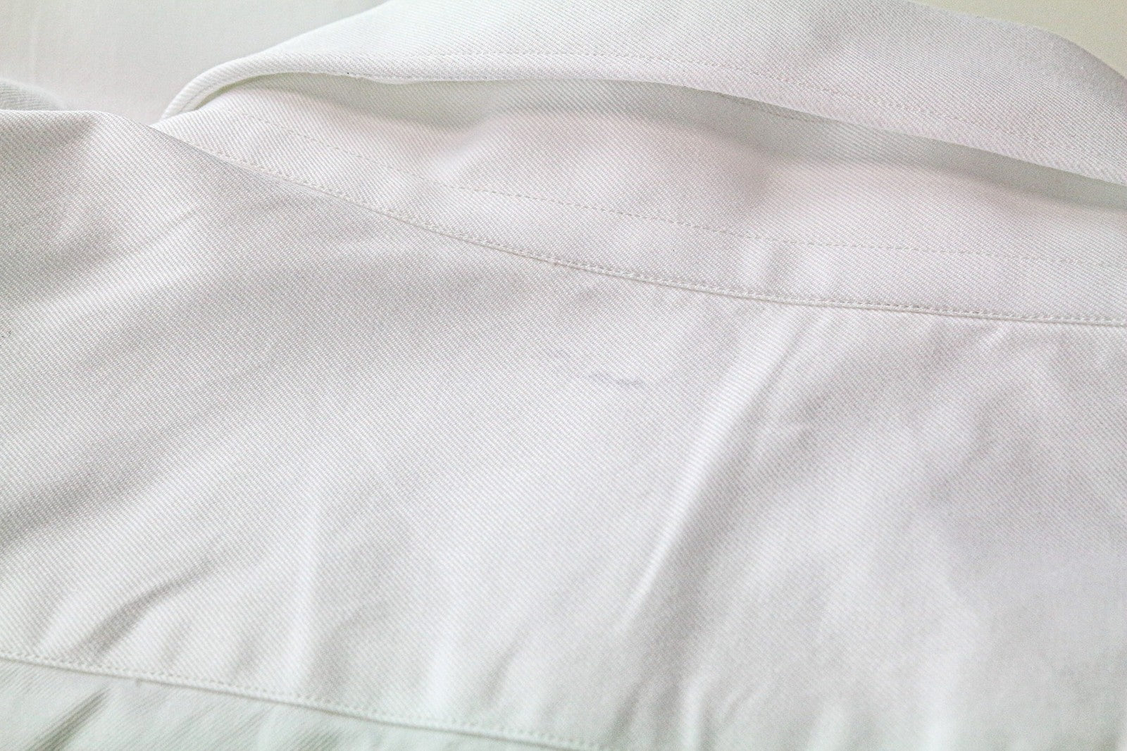SUITSUPPLY Men Shirt ~L Extra Slim White Pure Cotton Twill Classic Formal