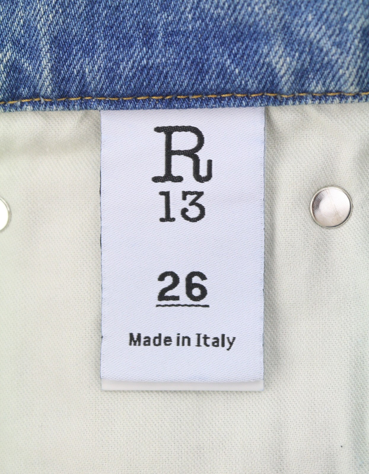 R13 Nina Women Shorts 26 Lapis Selvedge Blue Limited Edition Zip SS26 RRP735