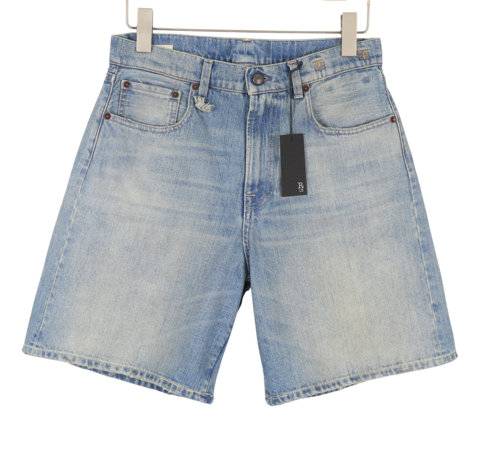 R13 Nina Women Shorts 26 Lapis Selvedge Blue Limited Edition Zip SS26 RRP735