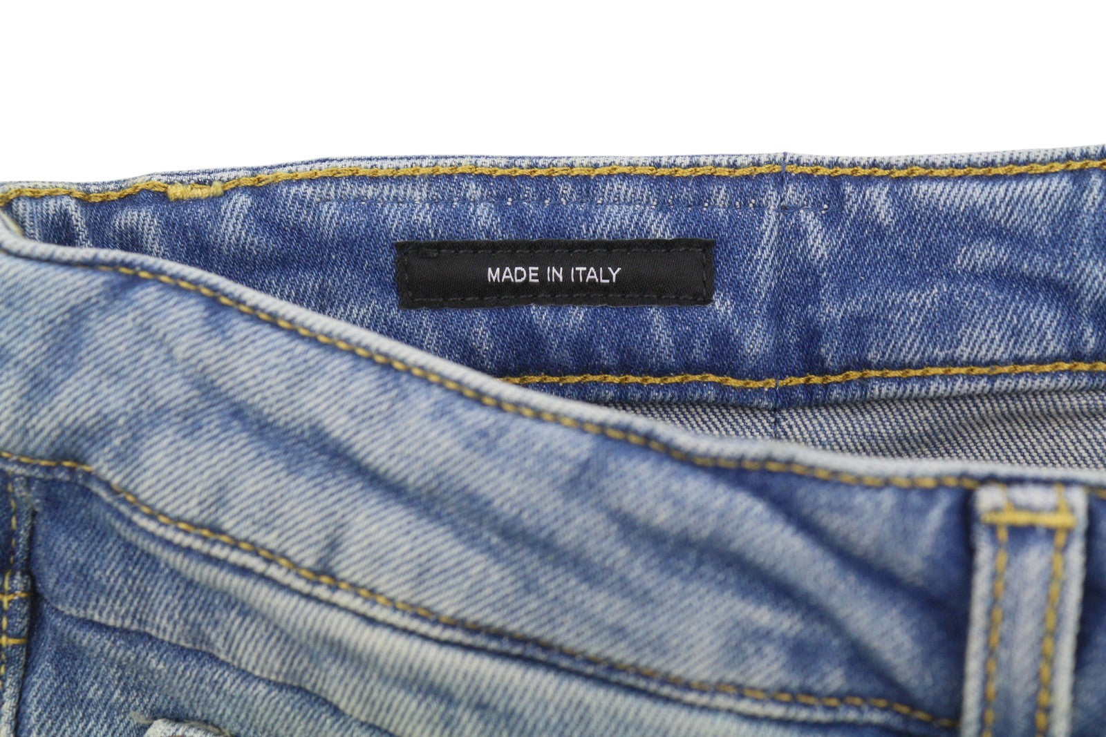R13 Boy Straight W Rips Women Jeans 27 Jasper Stretch Cropped Distress Blue PF26