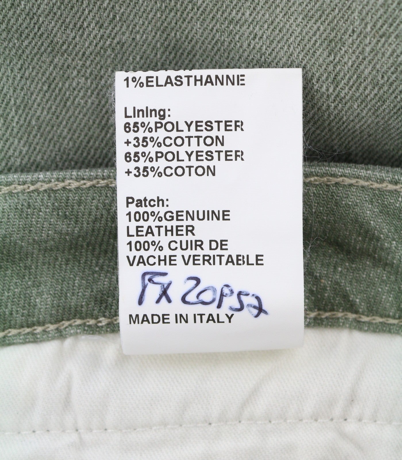 R13 Toby Boy Women Jeans 27 Army Green Stretch Whiskers Faded Denim