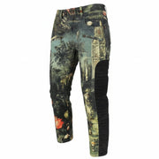 R13 Moto Boy Straight Women Trousers 25 Eden Velveteen Velvet Printed Cropped