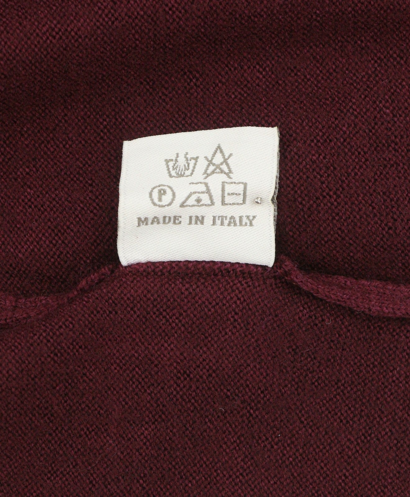FILIPPO DE LAURENTIIS Men Jumper IT50 M Burgundy Merino Wool Knit Long Sleeve